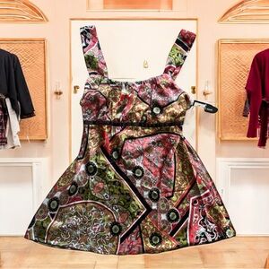 B.Wear California Gemstone‎ Coral Print Sleeveless Top Shirt Medium NWT